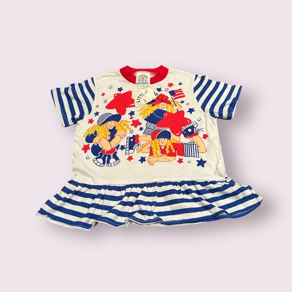 Vintage Other - Vintage With Tags Little Topsy Kids Patriotic Shirt with Peplum